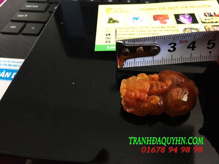  Dây chuyền tỳ hưu thạch anh tóc vàng 